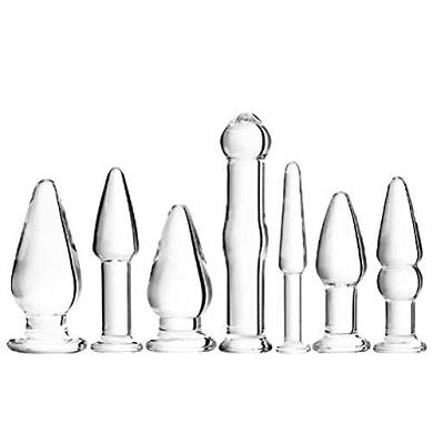 SUMERSHA 7 pcs Glas Kristall Dildo Anal Butt Plug SM Hochwertig Angenehm Sex-Spielzeug.erh