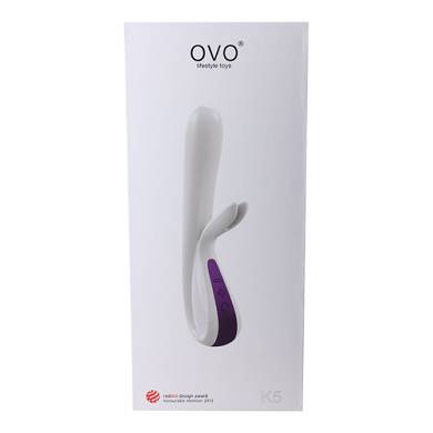 Ovo K5 Rabbit Vibrator White/Purple