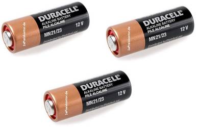 3x Batterie MN21 A23 23A Duracell Alkaline 12V - K23A LRV08 GP23A E23A 8LR932