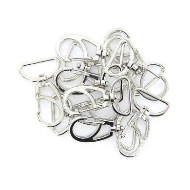 10 Stück Swivel Karabinerhaken Haken Schlüsselanhänger Silber 30mm x 45mm