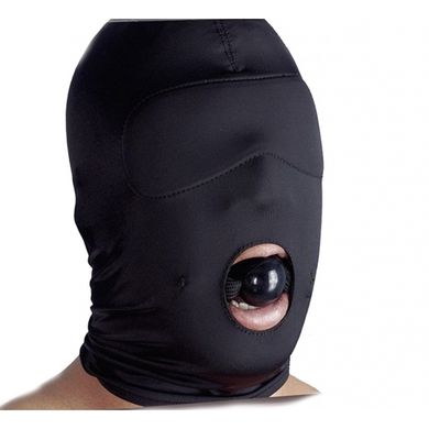 Spandex Maske mit Mund?ffnung und Gag