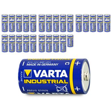 50x Varta Baby C Industrial LR14 MN1400 Batterie 7800 mAh 1,5V Alkaline 50 Stck