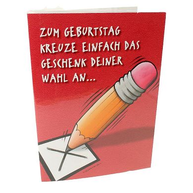 Geburtstagskarte zum Ankreuzen