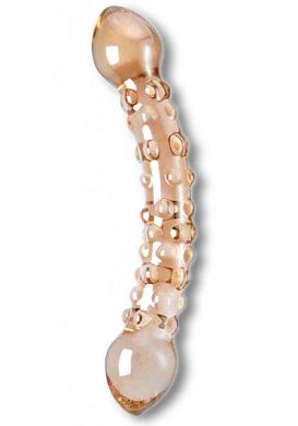 21,5 x 2,8 - 3,7 cm Glasdildo - Glassvibrations The Golden Killer