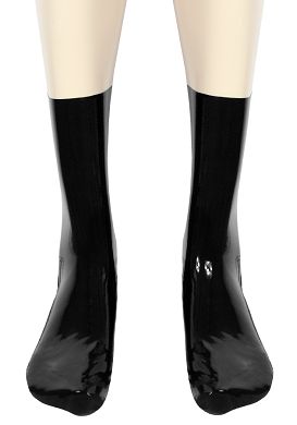 Latexstrmpfe kurz schwarz