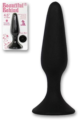 13 x 3 cm Silikon Buttplug black