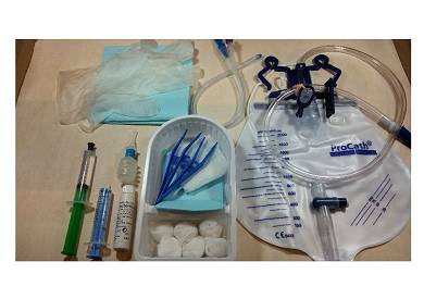 Silikon Katheter Set mit Ballonkatheter 10ml Blasenkatheter Urindrainage Beutel