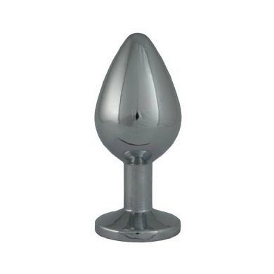 Erotoy Buttplug Medium 36 mm Anal Butt Plug. Farbe Pink. aus Stahl Metall mit Schmuckstein