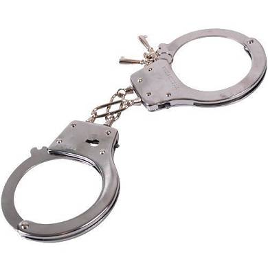 Handschellen Handfesseln Handcuffs Sicherheitshebel Polizei Karneval