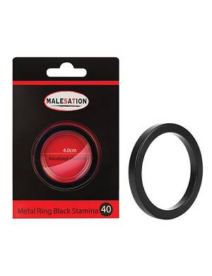 Malesation - Metal Ring Black Stamina 40