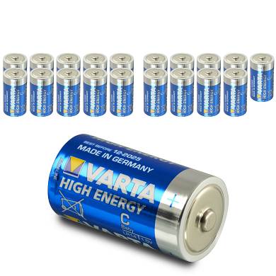 20 x Varta High Energy LR14 LR 14 Baby Zelle C 1,5V MN1400 Alkaline 20 Stück