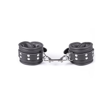 HardcoreDeLuxe Professional - Handfesseln aus weichem Leder schwarz