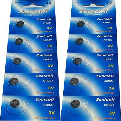 10 x CR927 3V Lithium Batterie auf 2 Blistercard a 5 Stück Eunicell