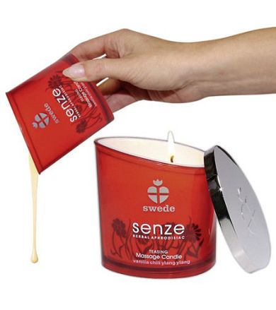 Senze Massage-Kerze - Duft: Vanille, Chili und Ylang-Ylang