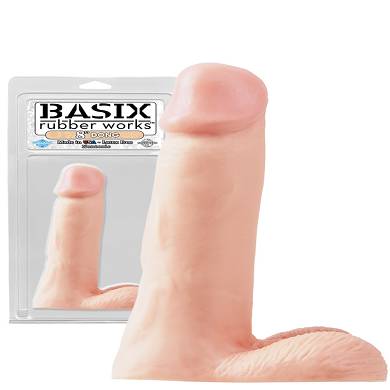Basix 8 inch Dong Flesh with Balls