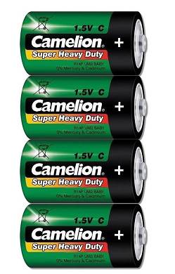 2x2 er-Folie Camelion Batterien ZK Super Heavy Duty C Baby MN1400 LR14 AM2 1,5V