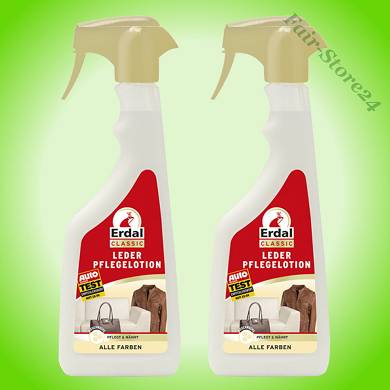 [13,99?/1L] 2x 500ml Erdal Leder Pflegelotion, Bienenwachs, Glattleder, Pflege