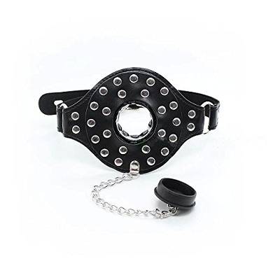 GREENPINECONE Bondage BDSM LUXUS leder geschirr Hohler knebel mit Oral-Sex Verschluss