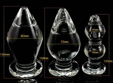 Greenpinecone Deluxe 48mm Super Groß Glas dildo Art Transparent Buttplug Kristall Gl
