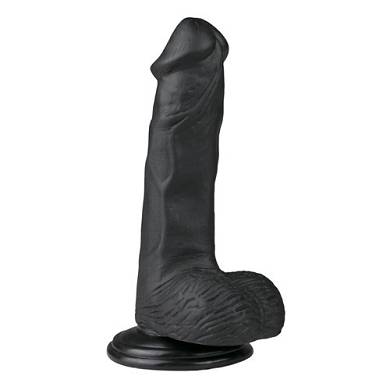 EasyToys ? Realistischer Dildo in Schwarz mit Saugnapf 17 cm