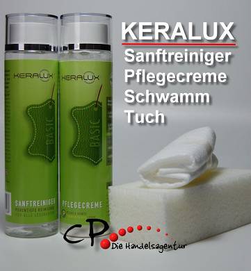 LCK KERALUX Leder Sanftreiniger + KERALUX Leder Pflegecreme je 250 ml