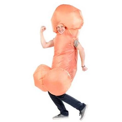 Playtastic Selbstaufblasendes Kostüm "Schräger Penis"
