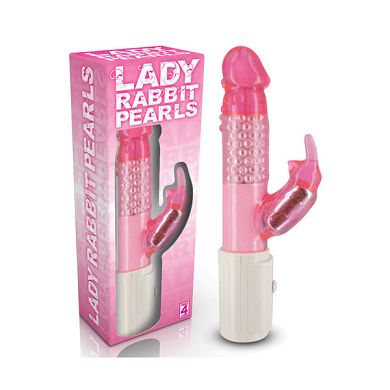 T4L Lady Rabbit Pearls Vibrator, 25 x 4 cm
