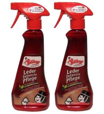 (18,61 ?/L) Poliboy Lederpflege Intensiv Lederspray 2x 375ml #HM L2F3P4
