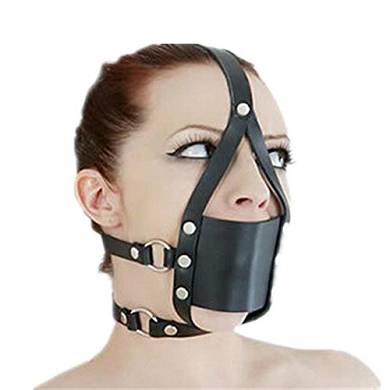 RJE Sexy Leder Masken Mundknebel Bondage-Set