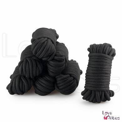 Schwarzes Bondageseil, 10 m