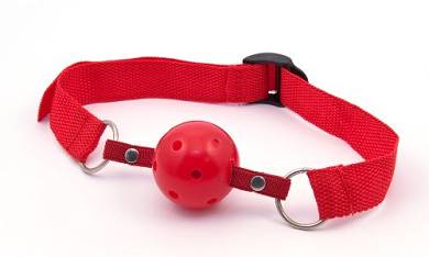 Sexy-Elements – se64050R - größenverstellbarer Plastikballknebel mit L&ou