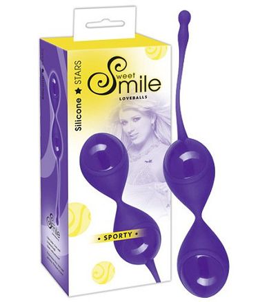 Smile Sporty - Liebeskugeln mit Vibroball-Innenleben in Lila