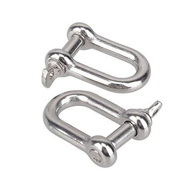 DN Silber Kette D Rigging Schäkel für Boat 1/4 "Edelstahl Dee Type (Packung