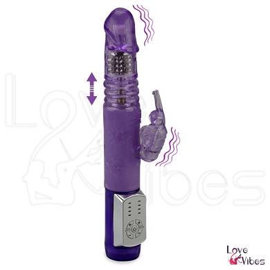 Rabbit-Vibrator mit Stofunktion Butterfly Prince