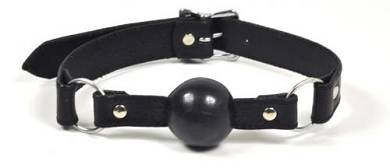 Ballknebel schwarz aus Leder