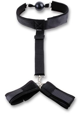 Fetish Fantasy - Gag and Wrist Restraint black