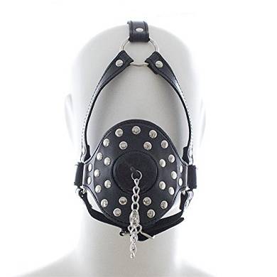 Greenpinecone SM Bondage Leder Nieten kopfharness Fetisch Mundknebel mit Mundöffnen u