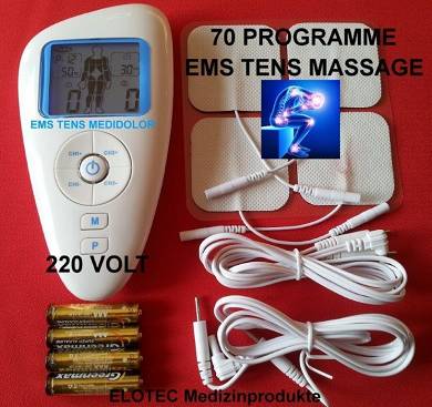 NEU EMS TENS GERÄT MUSKELSTIMULATOR SCHMERZEN REIZSTROM MASSAGE AKUPUNKTUR HWS