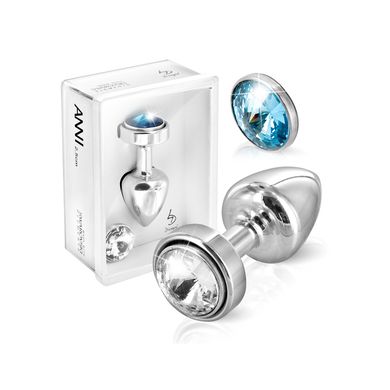 6 x 2,5 cm ANNI by Diogol Magnet T1 Buttplug Crystal/Blue silver