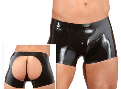 Latex Herren Fuck-Pants OFFEN