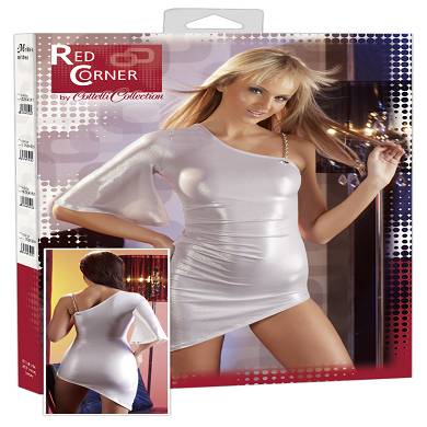 Assymetrisches Minikleid und halben Arm