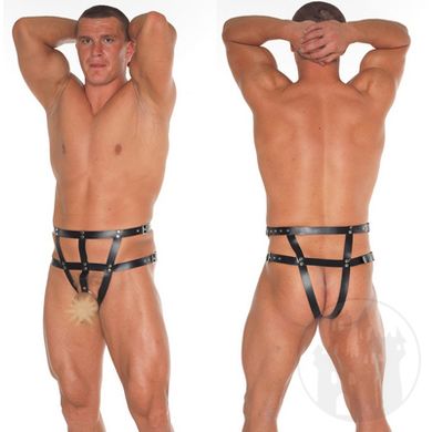 Leder Riemen Slip mit Cockring