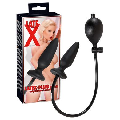 Latex Analplug aufpumpbar 11 x 3 - 12 cm