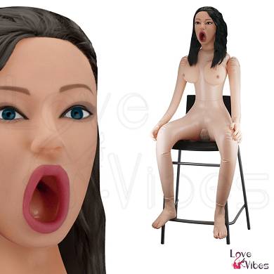 Aufblasbare sitzende Blowjob-Sexpuppe