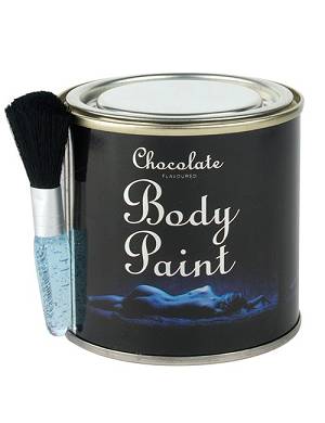 Body Paint mit Pinsel "Schokolade"