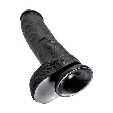King Cock 25 cm Dildo mit Hoden Schwarz