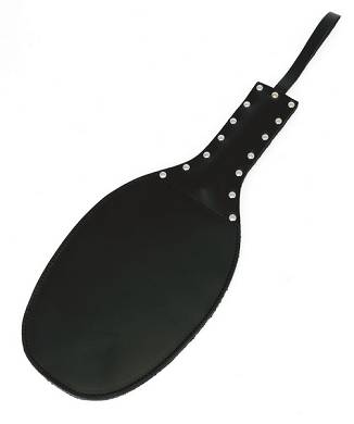 Klatsche Leder schwarz