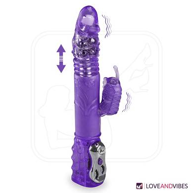 XL-Rabbit-Vibrator Butterfly mit Stofunktion