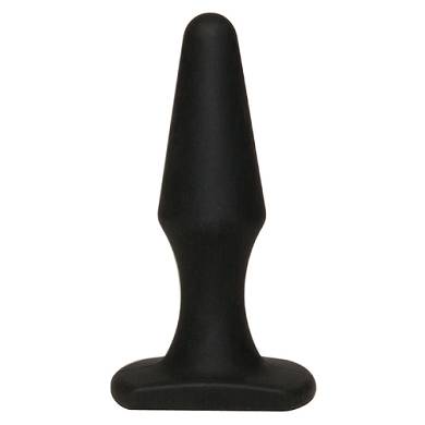 Kleine schwarzer Analplug mit Standfu