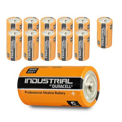 12 x Duracell Baby C Industrial LR14 UM2 MN1400 Batterie 1,5V Alkaline 12 St